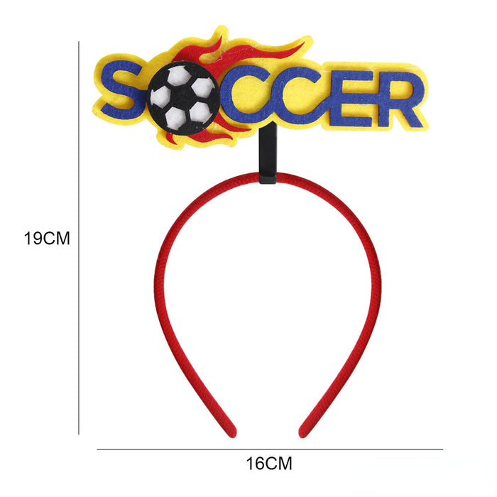 Wholesale Qatar World Cup Football Felt Cloth Plastic Decorative Headband JDC-HD-Zhouhao001