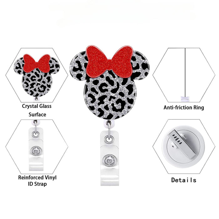 Wholesale Badge Reels Acrylic Leopard Print Snap Fastener JDC-KC-QiY001