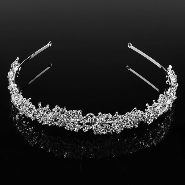 Jewelry WholesaleWholesale bride Rhinestone Silver Plated small fragrance hair band JDC-HD-JianZ001 headband 简质 %variant_option1% %variant_option2% %variant_option3%  Factory Price JoyasDeChina Joyas De China