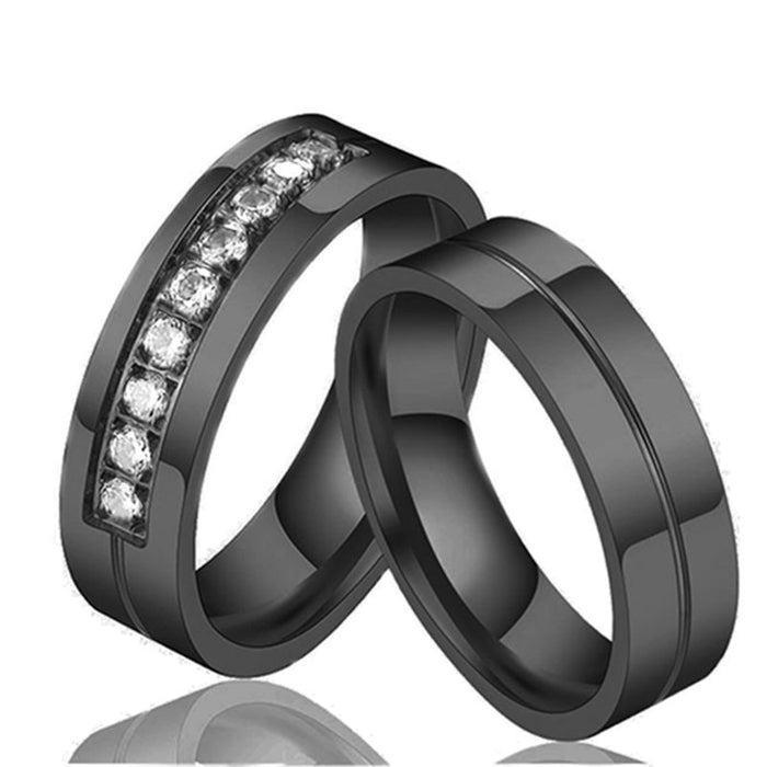 Wholesale New Titanium Steel Zircon Ring Stainless Steel Diamonds JDC-RS-RXSFL019