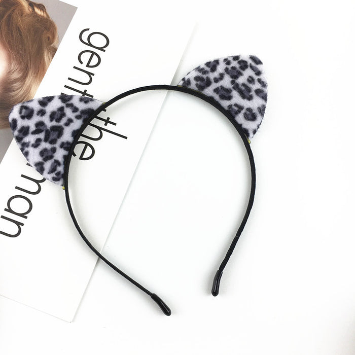 Jewelry WholesaleWholesale cute leopard print cat ears headband sweet and super cute JDC-HD-Ruir001 Headband 蕊柔 %variant_option1% %variant_option2% %variant_option3%  Factory Price JoyasDeChina Joyas De China