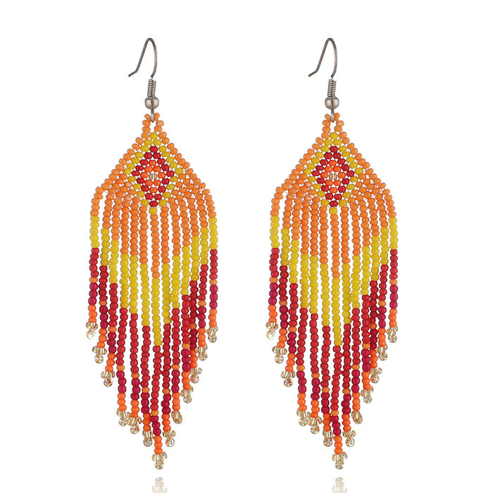 Wholesale Boho Beads Tassel Earrings JDC-ES-YuanQ006