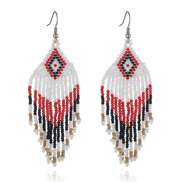 Wholesale Boho Beads Tassel Earrings JDC-ES-YuanQ006