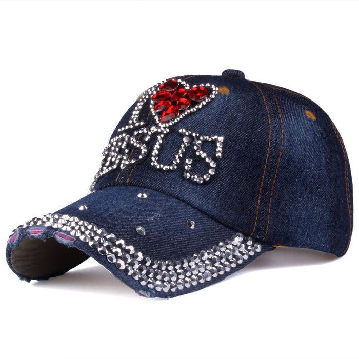 Wholesale summer new diamond-studded baseball cap ladies cap MOQ≥2 JDC-FT-TMa002