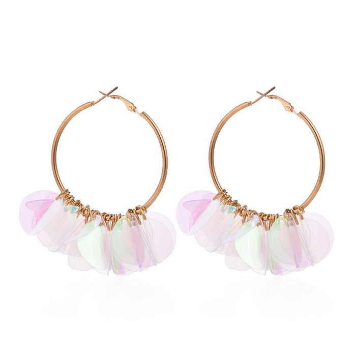 Wholesale Earrings Alloy Shiny Flower Earrings MOQ≥2 JDC-ES-Yida014