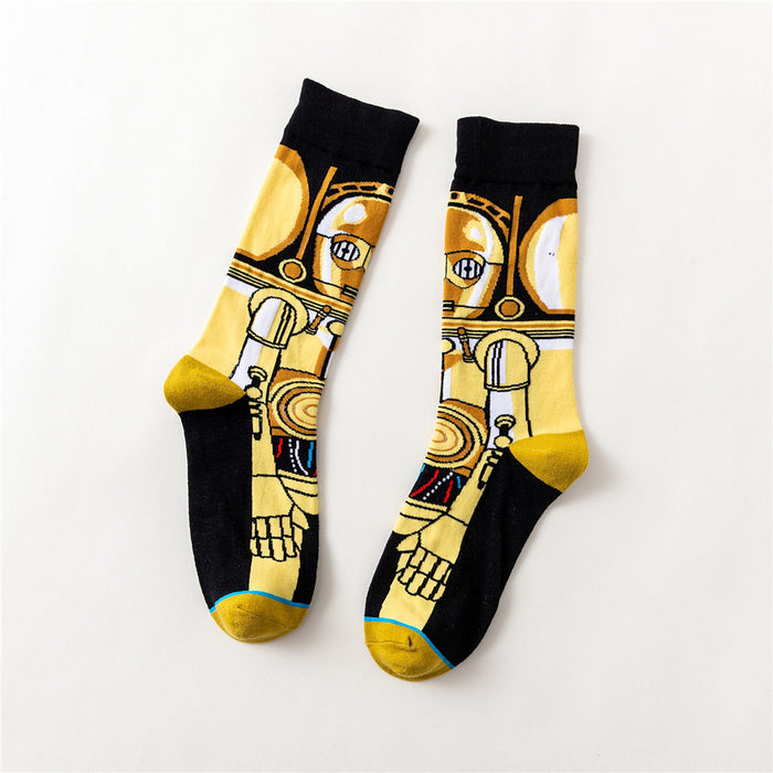 Wholesale Sock Cotton Medium Tube Cartoon Cute Antibacterial Sweat (M) JDC-SK-YMS010