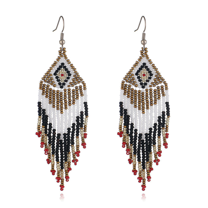 Wholesale Boho Beads Tassel Earrings JDC-ES-YuanQ006