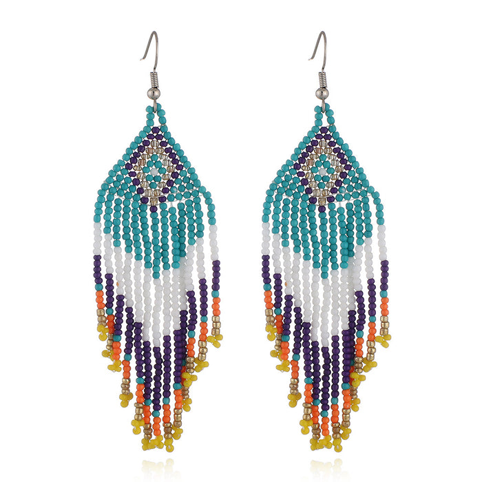 Wholesale Boho Beads Tassel Earrings JDC-ES-YuanQ006