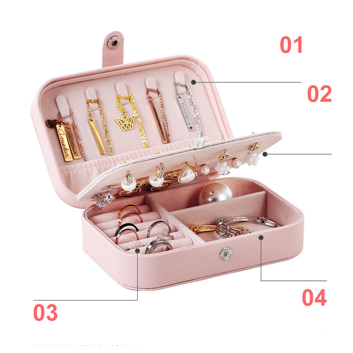 Wholesale Storage Double Layer Jewelry Box Portable Jewelry Storage Box JDC-SB-ChenD001