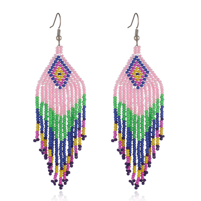 Wholesale Boho Beads Tassel Earrings JDC-ES-YuanQ006