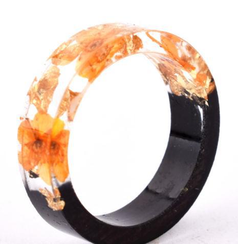 Wholesale Wood Luminous Amber Rings MOQ≥2 JDC-RS-PingD002