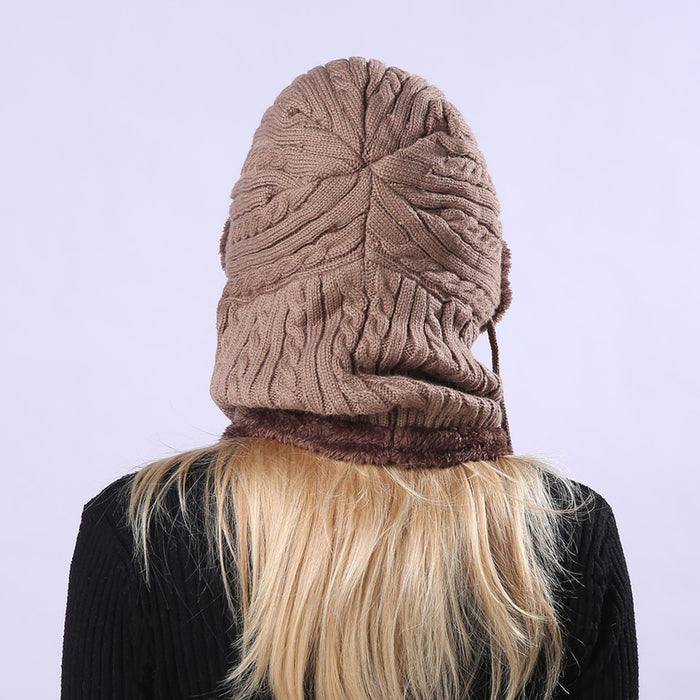 Wholesale Hat Acrylic Twist One Piece Neck Wool Ear Guard MOQ≥2 JDC-FH-Honghe001