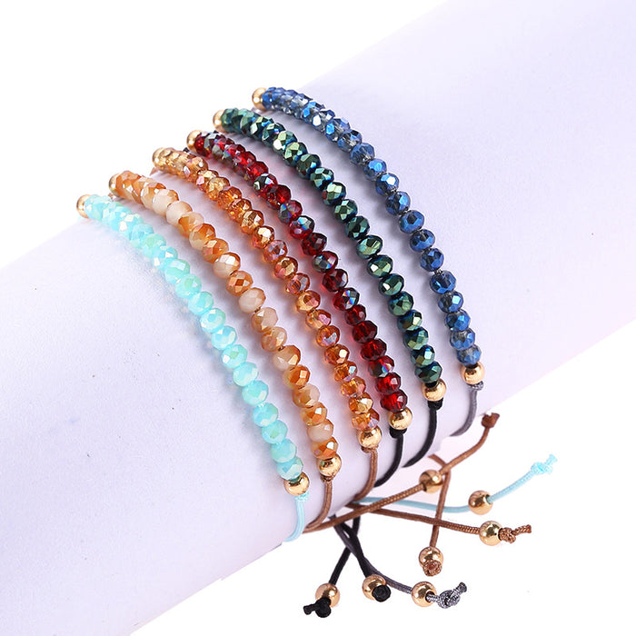 Wholesale Bracelet Crystal Color Braided Bracelet MOQ≥3 JDC-BT-XLH003