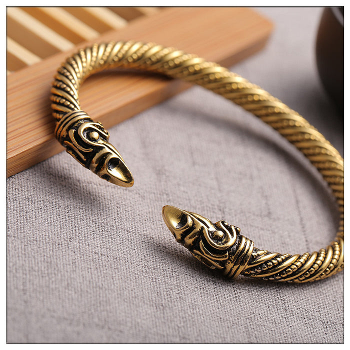 Wholesale trend opening bird head crow head bracelet JDC-BT-DieC001