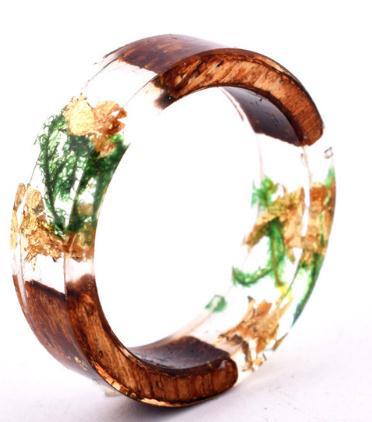 Wholesale Wood Luminous Amber Rings MOQ≥2 JDC-RS-PingD002