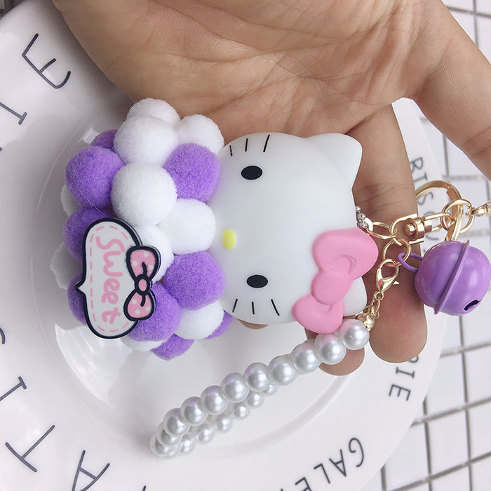 Wholesale Plush Cartoon Cat Hair Ball Keychain (M) JDC-KC-BZ003