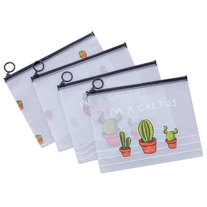 Wholesale PVC Transparent Cactus Ring Pencil Case JDC-PC-dichen001