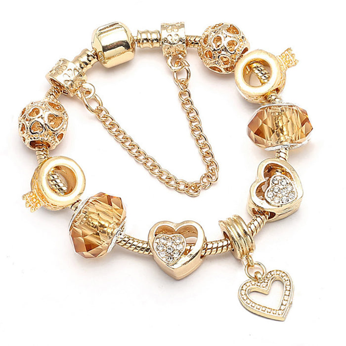 Wholesale gold bracelet trend diy love pendant bracelet (F) JDC-BT-XingL075