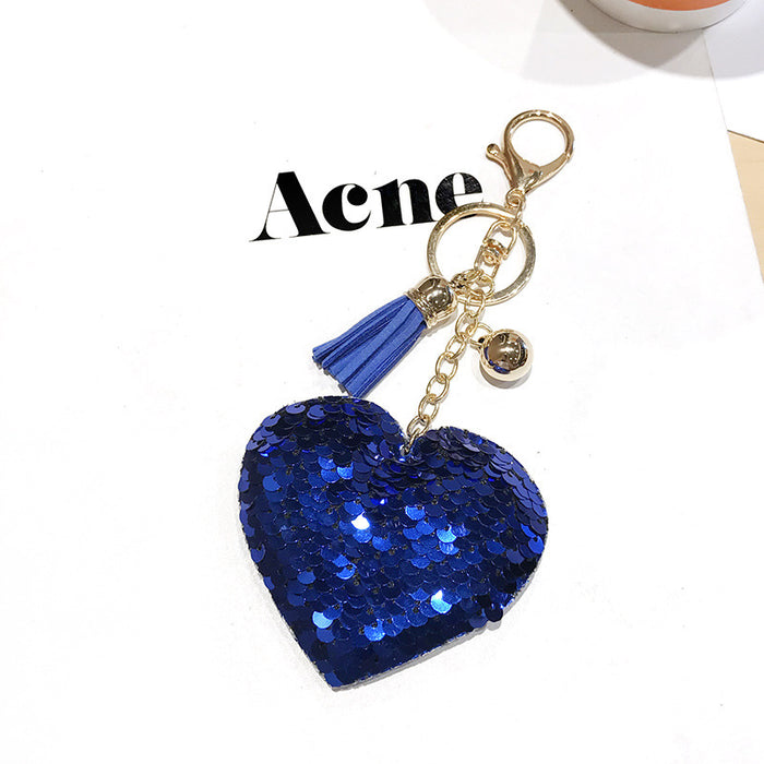 Jewelry WholesaleWholesale Sequin Heart Shape Metal Keychain JDC-KC-FeiRun039 Keychains 飞润 %variant_option1% %variant_option2% %variant_option3%  Factory Price JoyasDeChina Joyas De China