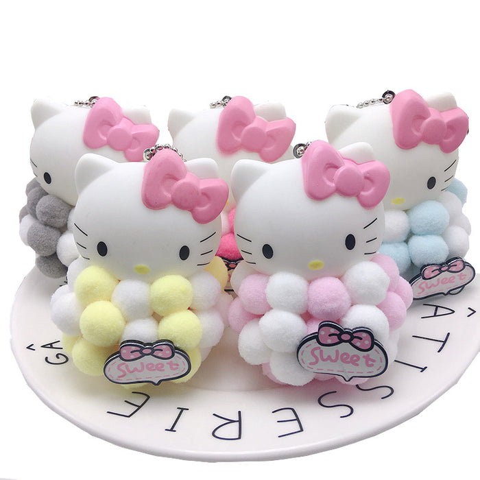 Wholesale Plush Cartoon Cat Hair Ball Keychain (M) JDC-KC-BZ003