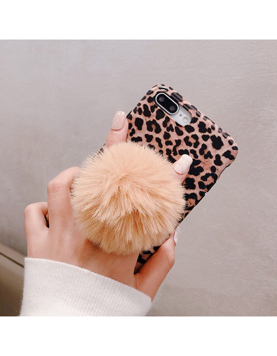 Wholesale Plush Ball Autumn Winter Phone Holder MOQ≥2 JDC-PS-XDS004