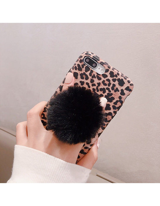 Wholesale Plush Ball Autumn Winter Phone Holder MOQ≥2 JDC-PS-XDS004