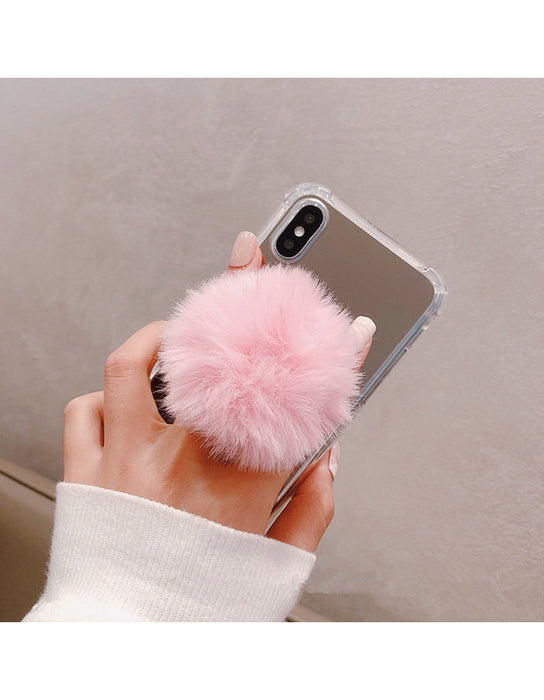 Wholesale Plush Ball Autumn Winter Phone Holder MOQ≥2 JDC-PS-XDS004