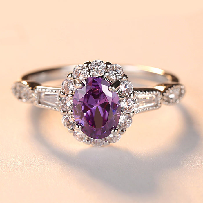 Jewelry WholesaleWholesale Purple Crystal Zircon Copper Ring JDC-RS-MiMeng064 Rings 米萌 %variant_option1% %variant_option2% %variant_option3%  Factory Price JoyasDeChina Joyas De China