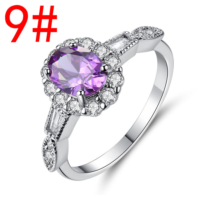 Jewelry WholesaleWholesale Purple Crystal Zircon Copper Ring JDC-RS-MiMeng064 Rings 米萌 %variant_option1% %variant_option2% %variant_option3%  Factory Price JoyasDeChina Joyas De China