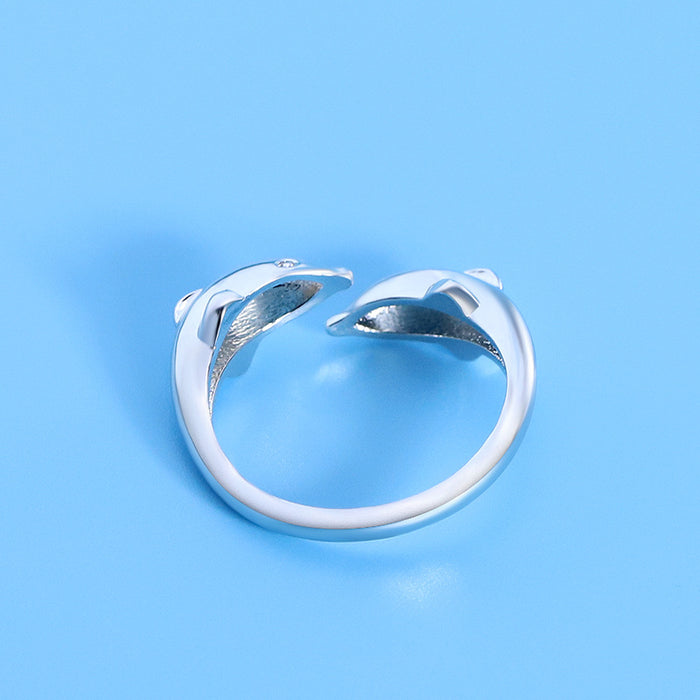 Wholesale Dolphin Copper Ring JDC-RS-QLX031