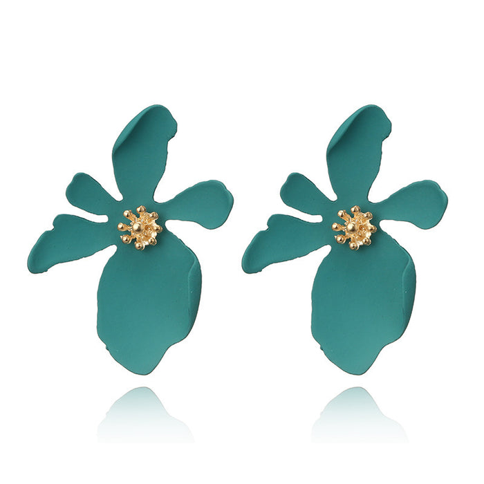 Jewelry WholesaleWholesale long three-dimensional flower petal large flower earrings JDC-ES-C469 Earrings 陌茗 %variant_option1% %variant_option2% %variant_option3%  Factory Price JoyasDeChina Joyas De China