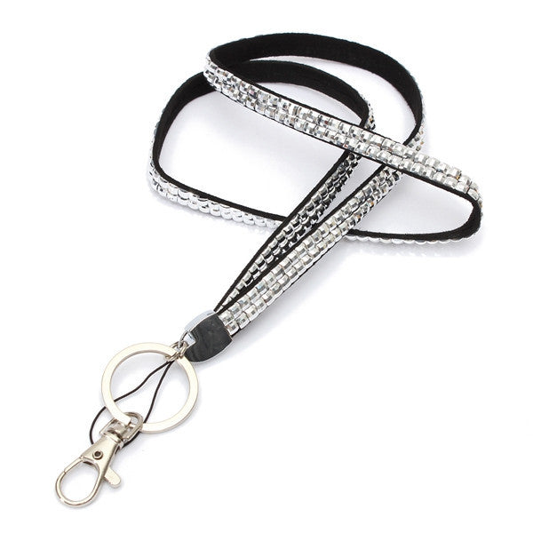 Wholesale Resin Rhinestone Diamond Lanyard Keychain MOQ≥2 JDC-KC-MZhui002