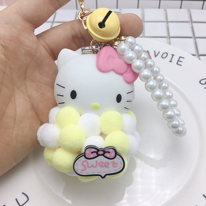 Wholesale Plush Cartoon Cat Hair Ball Keychain (M) JDC-KC-BZ003