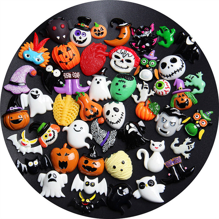 Wholesale DIY Phone Case Accessories Halloween Resin Random MOQ≥2 JDC-DIY-Miaobei005