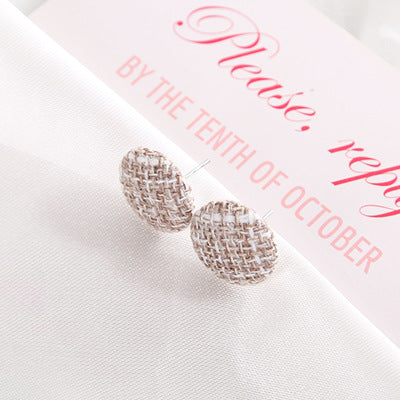 Wholesale Earrings Metal Yarn Cute Woven JDC-ES-LvG001