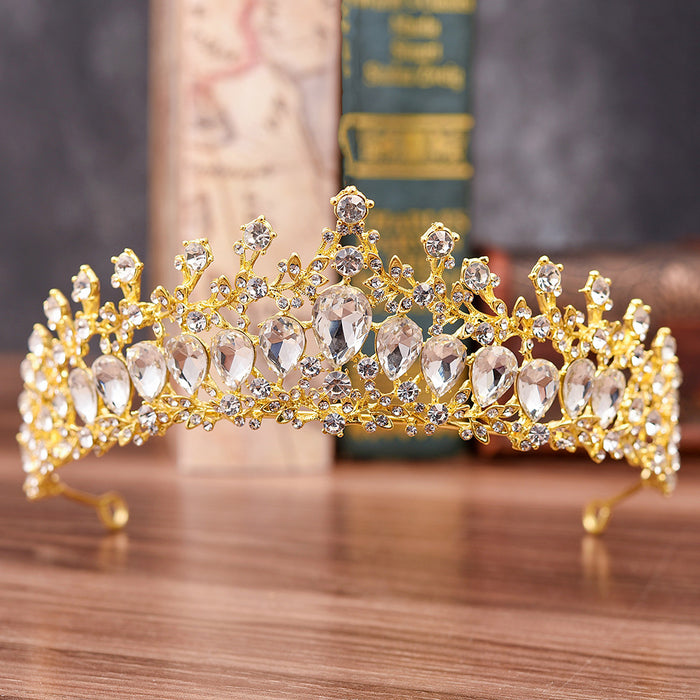 Jewelry WholesaleWholesale Alloy Rhinestone Crystal Bridal Crown Headband JDC-HD-ZuanG002 Headband 钻岗 %variant_option1% %variant_option2% %variant_option3%  Factory Price JoyasDeChina Joyas De China