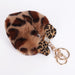 Jewelry WholesaleWholesale Leopard Print Heart Hair Ball Keychain Diamond Bow JDC-KC-WuoD024 Keychains 沃铎 %variant_option1% %variant_option2% %variant_option3%  Factory Price JoyasDeChina Joyas De China