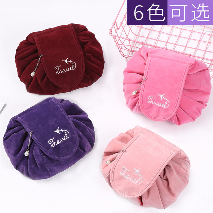 Wholesale Cosmetic bag Corduroy Loafer Drawstring Travel JDC-CB-JShang002