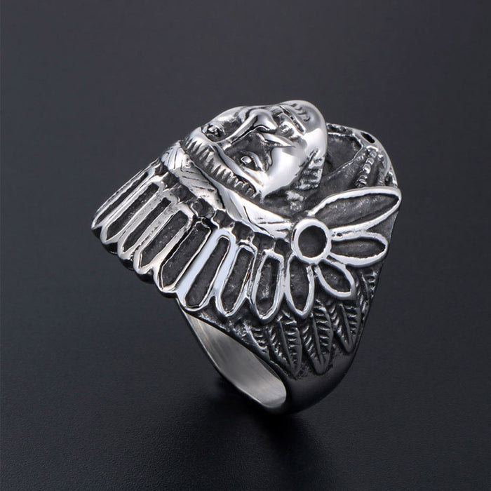 Wholesale Titanium Steel Ring Chief Index Finger Ring JDC-RS-Shenj002