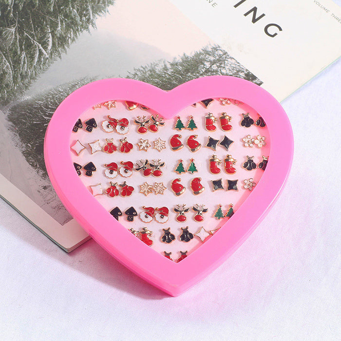 Wholesale Earring Alloy Cute Cartoon Christmas Stud Earrings Combination Set JDC-ES-MDD088