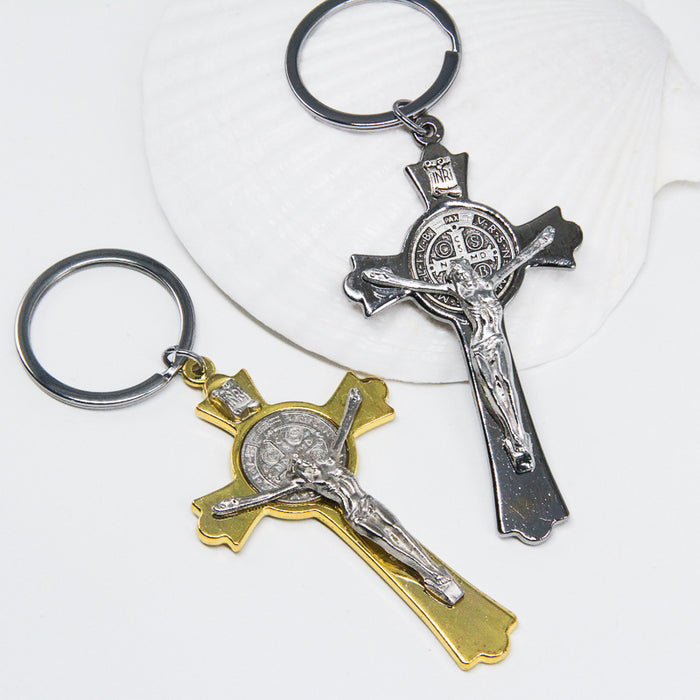 Jewelry WholesaleWholesale Cross Jesus Catholic Alloy Keychain JDC-KC-XJN001 Keychains 小江南 %variant_option1% %variant_option2% %variant_option3%  Factory Price JoyasDeChina Joyas De China