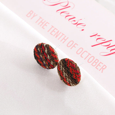 Wholesale Earrings Metal Yarn Cute Woven JDC-ES-LvG001