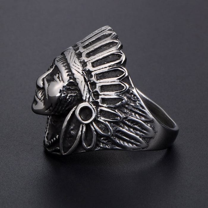 Wholesale Titanium Steel Ring Chief Index Finger Ring JDC-RS-Shenj002