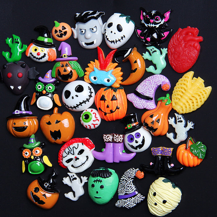 Wholesale DIY Phone Case Accessories Halloween Resin Random MOQ≥2 JDC-DIY-Miaobei005