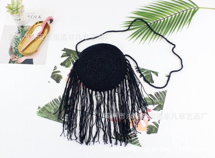 Jewelry WholesaleWholesale cotton thread hand-woven cross-body tassel tote bag JDC-HB-Feif003 Handbags 非凡 %variant_option1% %variant_option2% %variant_option3%  Factory Price JoyasDeChina Joyas De China