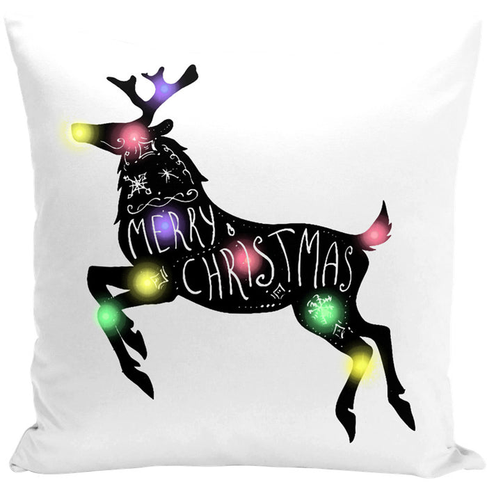 Wholesale Pillowcase Short Plush Christmas LED Light Printing MOQ≥5 JDC-PW-Yifan003