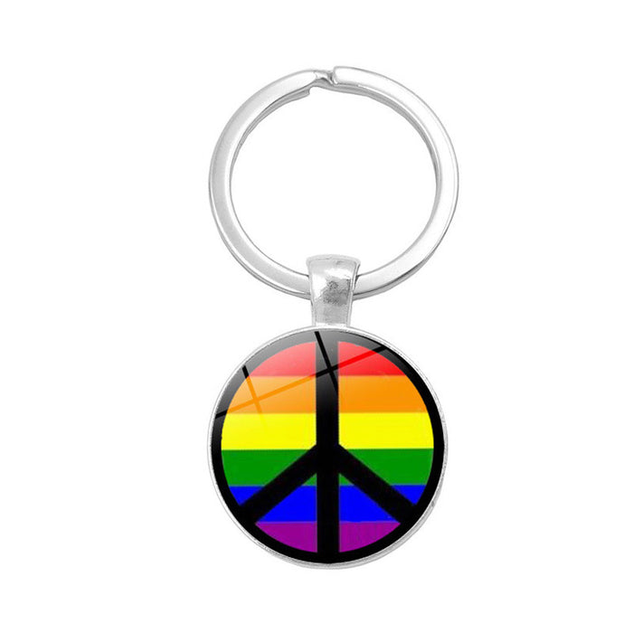 Jewelry WholesaleWholesale Gay Pride Day LGBT Rainbow Time Gem Keychain JDC-KC-XuS006 Keychains 溆水 %variant_option1% %variant_option2% %variant_option3%  Factory Price JoyasDeChina Joyas De China