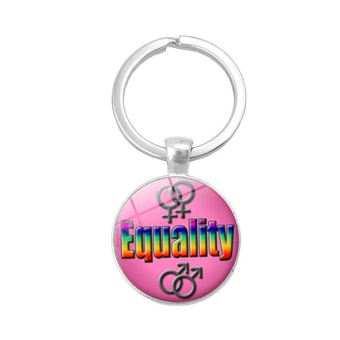 Jewelry WholesaleWholesale Gay Pride Day LGBT Rainbow Time Gem Keychain JDC-KC-XuS006 Keychains 溆水 %variant_option1% %variant_option2% %variant_option3%  Factory Price JoyasDeChina Joyas De China