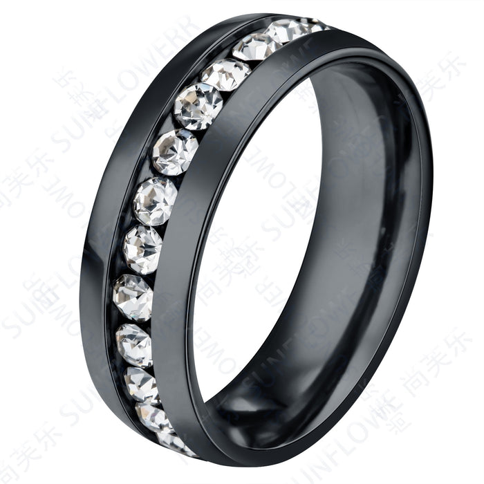 Wholesale colorfast diamond ring stainless steel diamond ring JDC-RS-RXSFL022