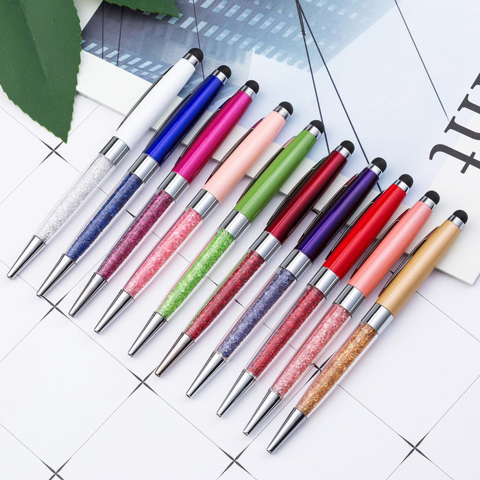 Wholesale Diamond Metal Pen Handwriting Capacitive Ballpoint Pen JDC-BP-Huah035